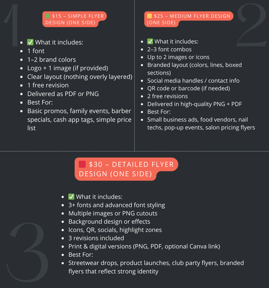 DESIGN for FLYER (1 side)