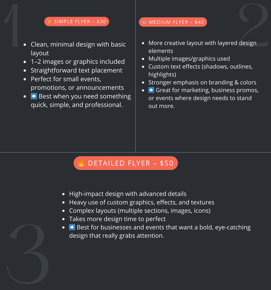 DESIGN for FLYER (front and back)