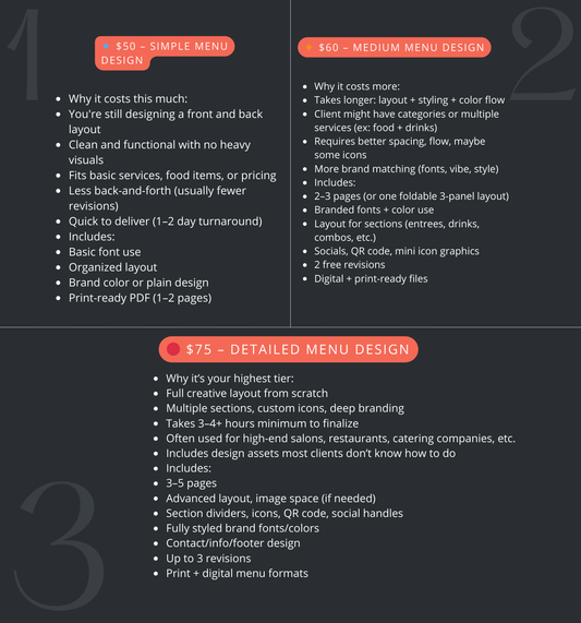 DESIGN for MENU (Multi page)