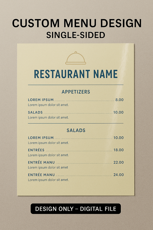DESIGN for MENU (1 Page)