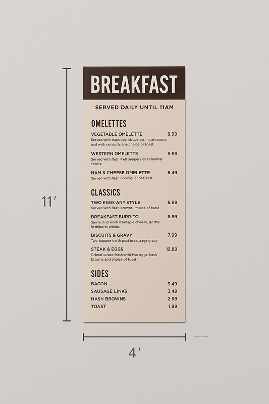 MENUS (4 x 11)